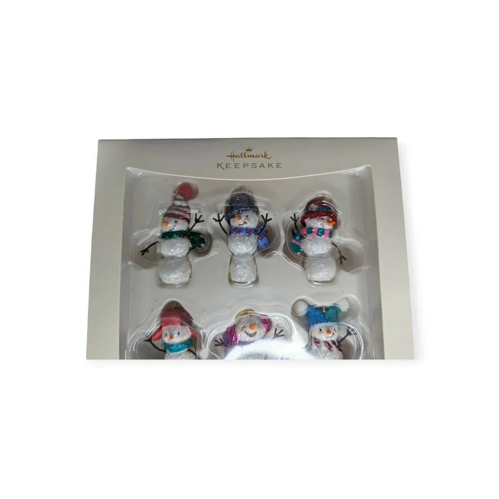 Hallmark Keepsake 2006 Jolly Snowmen Miniature Christmas Ornament Set